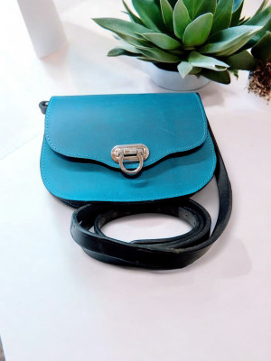 Turquoise Mini Saddle Bag